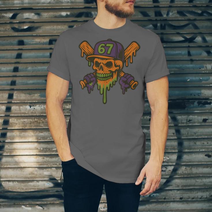 Six Seven 6 7 Baseball Skull Drip Halloween Horror Sports Unisex Jersey T-Shirt