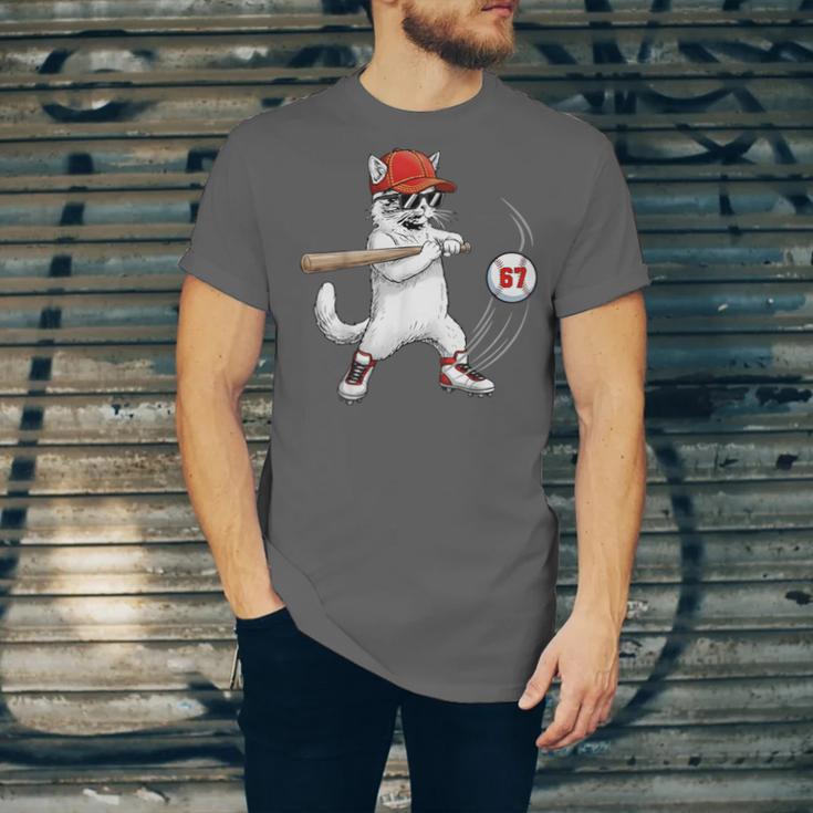 Six Seven 67 Baseball Cat Birthday Men Kids Boys Unisex Jersey T-Shirt Six Seven 67 Baseball Cat Birthday Men Kids Boys Unisex Jersey T-Shirt