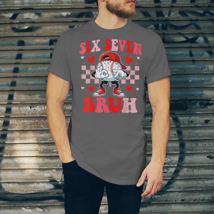 Six Seven 67 Bruh 6 7 Meme Baseball Ice Cream Drip Valentine Unisex Jersey T-Shirt