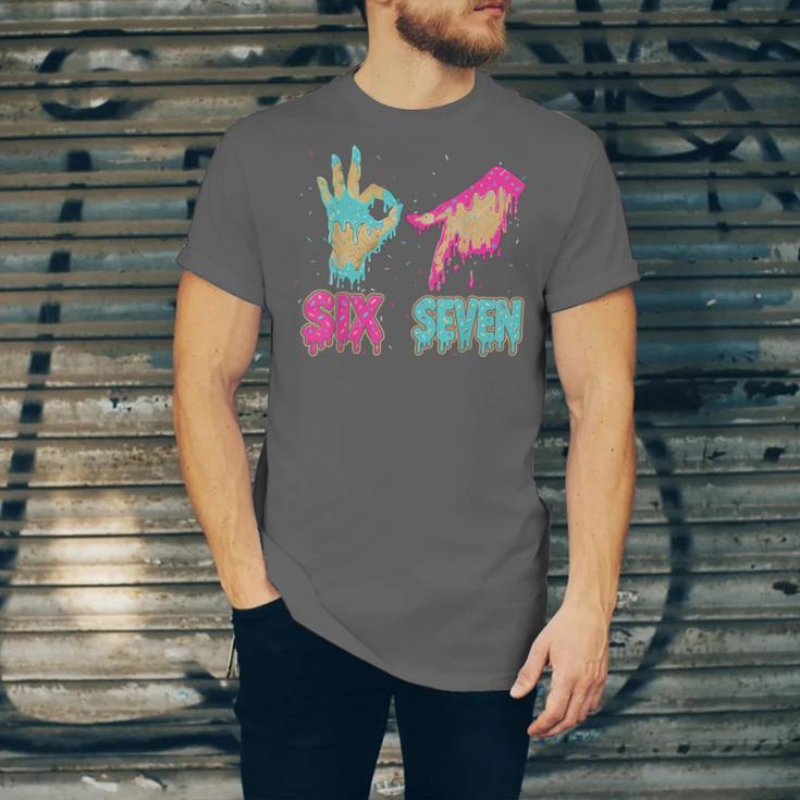 Six Seven 67 Meme Ice Cream Drip Baseball For Boy Kids Unisex Jersey T-Shirt
