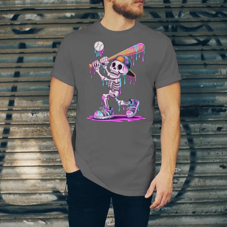 Skeleton Baseball Drip Boys Youth Kids Halloween Unisex Jersey T-Shirt Skeleton Baseball Drip Boys Youth Kids Halloween Unisex Jersey T-Shirt