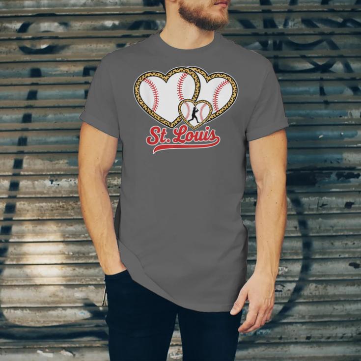 St Louis Leopard Heart Baseball Batter Boys Fan Unisex Jersey T-Shirt St Louis Leopard Heart Baseball Batter Boys Fan Unisex Jersey T-Shirt