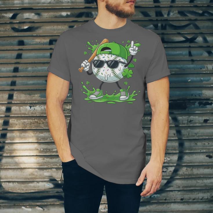 St Patrick Day Baseball Drip Ice Cream Baseball Player Men Unisex Jersey T-Shirt