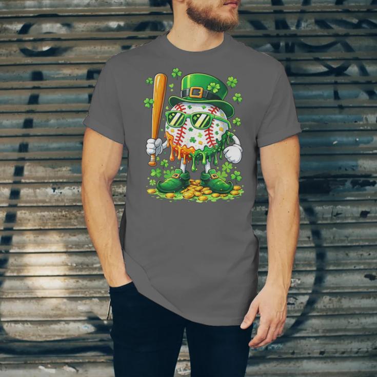 St Patricks Day Baseball Ice Cream Baseball Player Cartoon Unisex Jersey T-Shirt