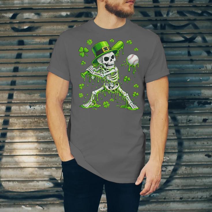 St Patricks Day Baseball Skeleton Irish Leprechaun Hat Boys Unisex Jersey T-Shirt St Patricks Day Baseball Skeleton Irish Leprechaun Hat Boys Unisex Jersey T-Shirt