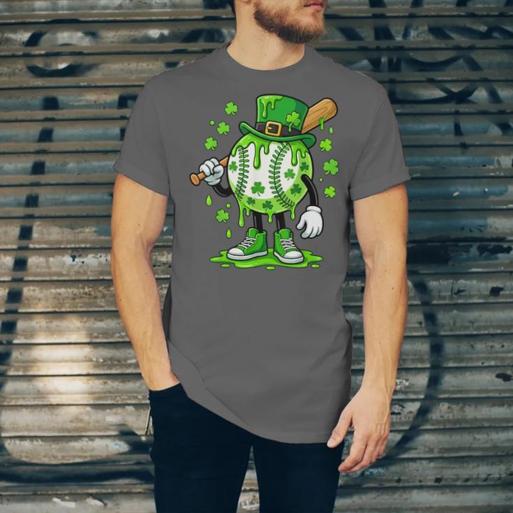 St Patricks Day Shamrock Baseball Drip Icecream Irish Boys Unisex Jersey T-Shirt St Patricks Day Shamrock Baseball Drip Icecream Irish Boys Unisex Jersey T-Shirt