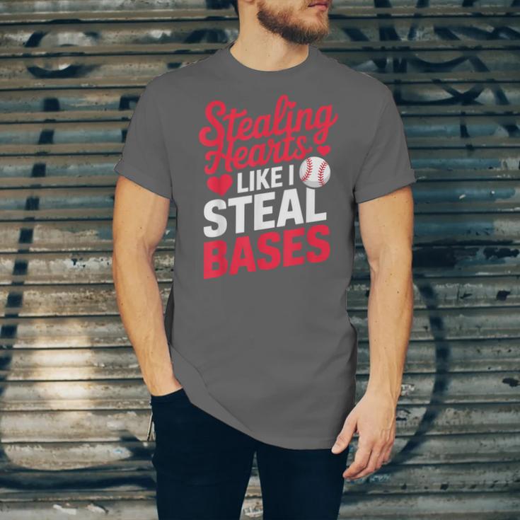 Stealing Hearts Like I Steal Bases Cute Baseball Valentine Unisex Jersey T-Shirt Stealing Hearts Like I Steal Bases Cute Baseball Valentine Unisex Jersey T-Shirt