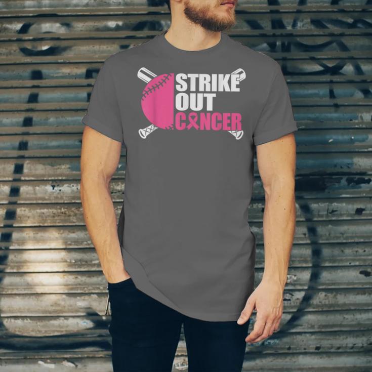 Strike Out Cancer Breast Cancer Awareness Baseball Warrior Unisex Jersey T-Shirt