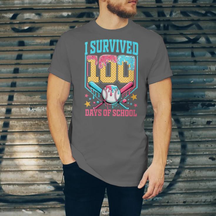 I Survived 100 Days Of School Baseball Drip Students Teacher Unisex Jersey T-Shirt I Survived 100 Days Of School Baseball Drip Students Teacher Unisex Jersey T-Shirt