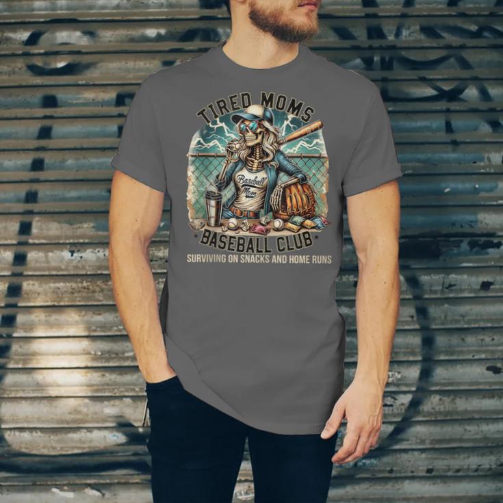 Tired Mom's Baseball Club Surviving On Snacks And Home Runs Unisex Jersey T-Shirt Tired Mom's Baseball Club Surviving On Snacks And Home Runs Unisex Jersey T-Shirt