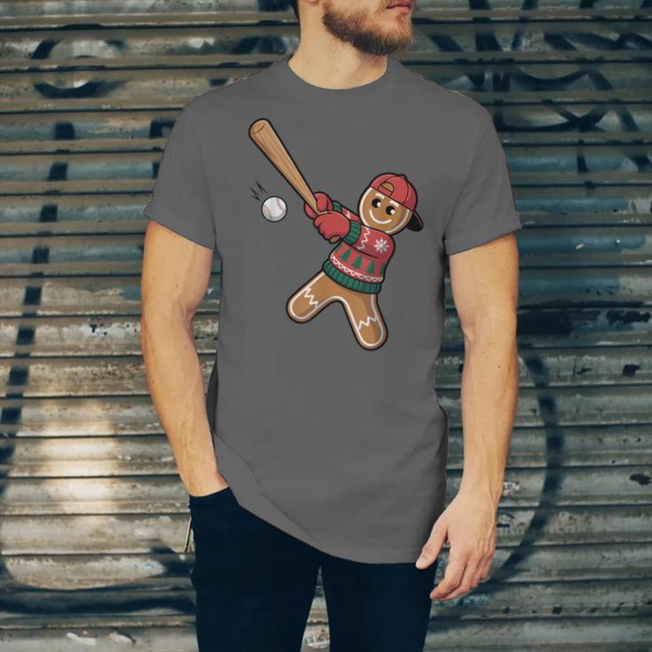 Ugly Christmas Sweater Gingerbread Baseball Toddler Kids Unisex Jersey T-Shirt