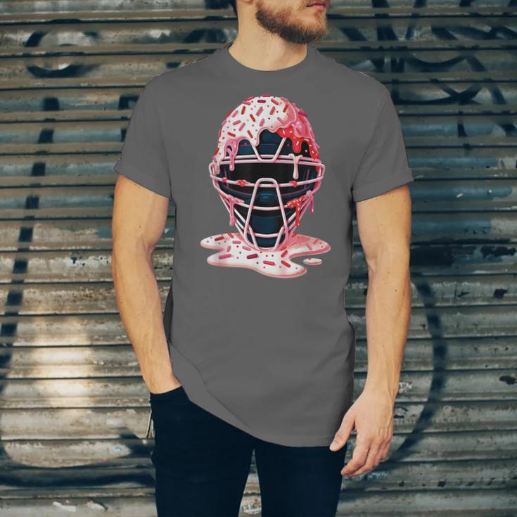 Valentine Baseball Catcher Mask Ice Cream Drip Tee For Boys Unisex Jersey T-Shirt Valentine Baseball Catcher Mask Ice Cream Drip Tee For Boys Unisex Jersey T-Shirt