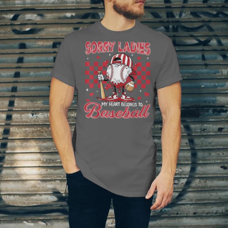 Valentine My Heart Belongs Baseball Lover Boy Men Unisex Jersey T-Shirt