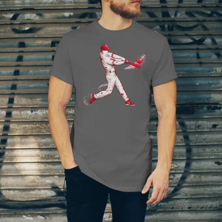 Valentines Day Baseball Batter Silhouette Heart For Men Boys Unisex Jersey T-Shirt Valentines Day Baseball Batter Silhouette Heart For Men Boys Unisex Jersey T-Shirt