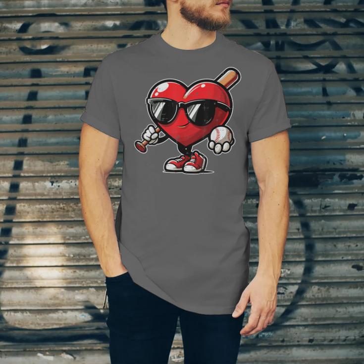 Valentines Day Baseball Heart Bat Sunglasses Men Boys Kids Unisex Jersey T-Shirt Valentines Day Baseball Heart Bat Sunglasses Men Boys Kids Unisex Jersey T-Shirt