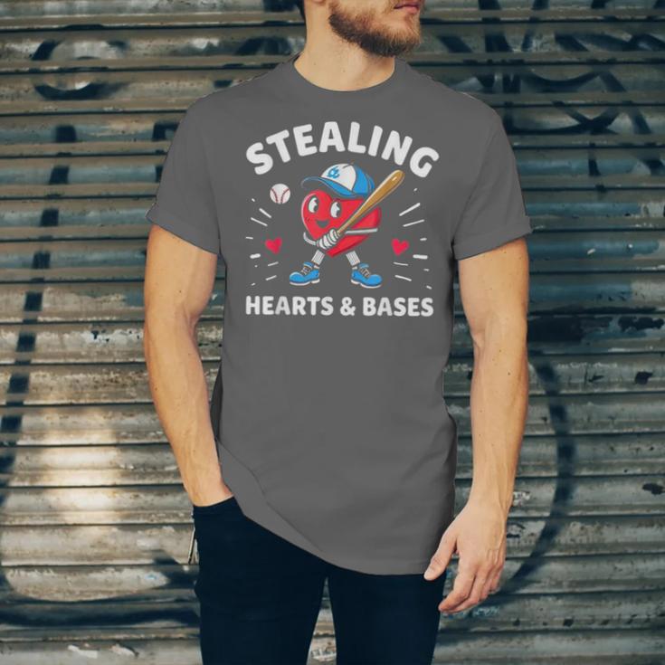 Valentines Day Baseball Stealing Hearts Bases Boys Kids Men Unisex Jersey T-Shirt Valentines Day Baseball Stealing Hearts Bases Boys Kids Men Unisex Jersey T-Shirt