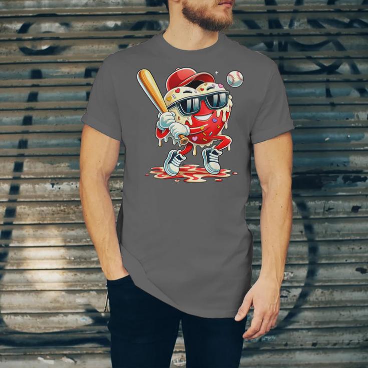 Valentines Day Heart Baseball Drip Ice Cream Boys Kids Men Unisex Jersey T-Shirt Valentines Day Heart Baseball Drip Ice Cream Boys Kids Men Unisex Jersey T-Shirt