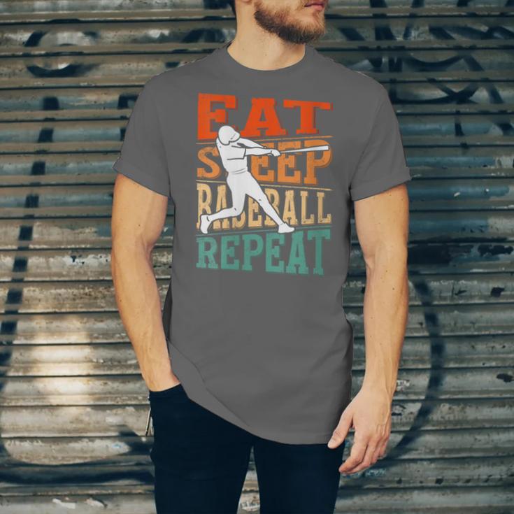 Women's Eat Sleep Baseball Repeat Vintage Player Sport Lover Retro Unisex Jersey T-Shirt Women's Eat Sleep Baseball Repeat Vintage Player Sport Lover Retro Unisex Jersey T-Shirt
