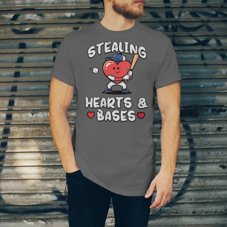 Women's Valentines Day Baseball Stealing Hearts Bases Boys Kids Men Unisex Jersey T-Shirt Women's Valentines Day Baseball Stealing Hearts Bases Boys Kids Men Unisex Jersey T-Shirt