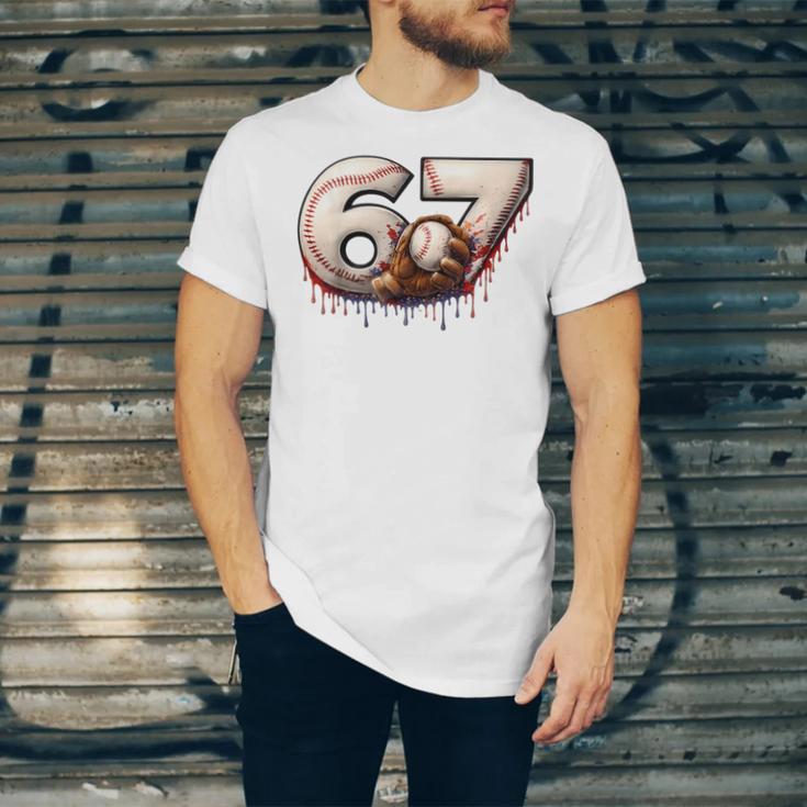 6 7 Six Seven American Baseball Graphic Unisex Jersey T-Shirt 6 7 Six Seven American Baseball Graphic Unisex Jersey T-Shirt