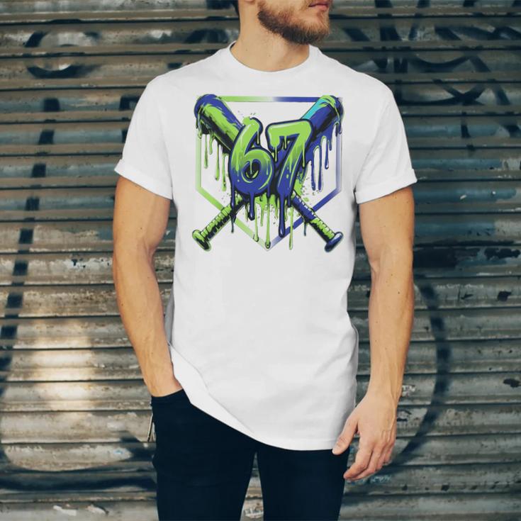 67 Baseball Drip Effect Urban Tee Style 6-7 Meme Graphic Premium Tri-Blend Unisex Jersey T-Shirt 67 Baseball Drip Effect Urban Tee Style 6-7 Meme Graphic Premium Tri-Blend Unisex Jersey T-Shirt