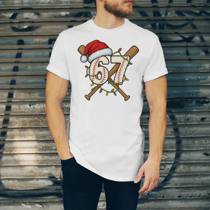 67 Baseball Xmas Lights Santa Hat Holiday Unisex Jersey T-Shirt 67 Baseball Xmas Lights Santa Hat Holiday Unisex Jersey T-Shirt