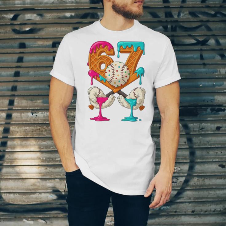 67 Ice Cream Drip Baseball Number 67 Player 67th Birthday Premium Tri-Blend Unisex Jersey T-Shirt 67 Ice Cream Drip Baseball Number 67 Player 67th Birthday Premium Tri-Blend Unisex Jersey T-Shirt