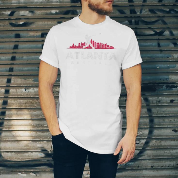 Atlanta Baseball Vintage Player Minimalist Skyline Retro Unisex Jersey T-Shirt Atlanta Baseball Vintage Player Minimalist Skyline Retro Unisex Jersey T-Shirt