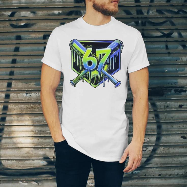 Awesome 67 Baseball Drip Effect Baseball 6-7 Meme Graphic Premium Tri-Blend Unisex Jersey T-Shirt Awesome 67 Baseball Drip Effect Baseball 6-7 Meme Graphic Premium Tri-Blend Unisex Jersey T-Shirt