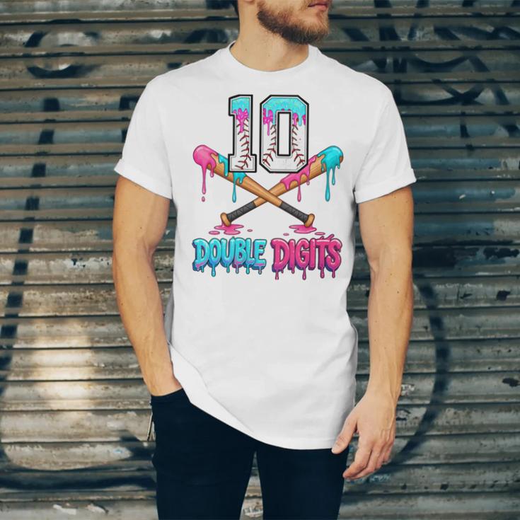 Baseball 10 Year Old Ice Cream Drip 10th Bday Double Digits Unisex Jersey T-Shirt Baseball 10 Year Old Ice Cream Drip 10th Bday Double Digits Unisex Jersey T-Shirt