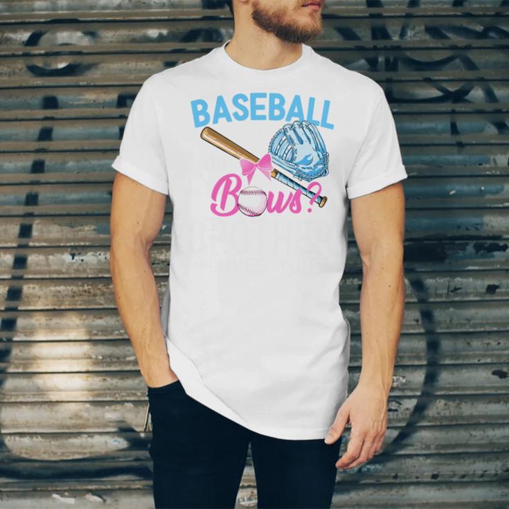 Baseball Or Bows Brother Loves You Gender Reveal Boy Or Girl Unisex Jersey T-Shirt Baseball Or Bows Brother Loves You Gender Reveal Boy Or Girl Unisex Jersey T-Shirt