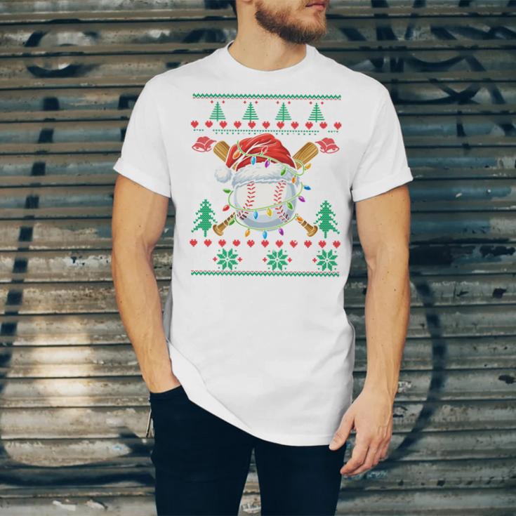 Baseball Christmas Ugly Sweater Santa Sport Men Kids Unisex Jersey T-Shirt Baseball Christmas Ugly Sweater Santa Sport Men Kids Unisex Jersey T-Shirt