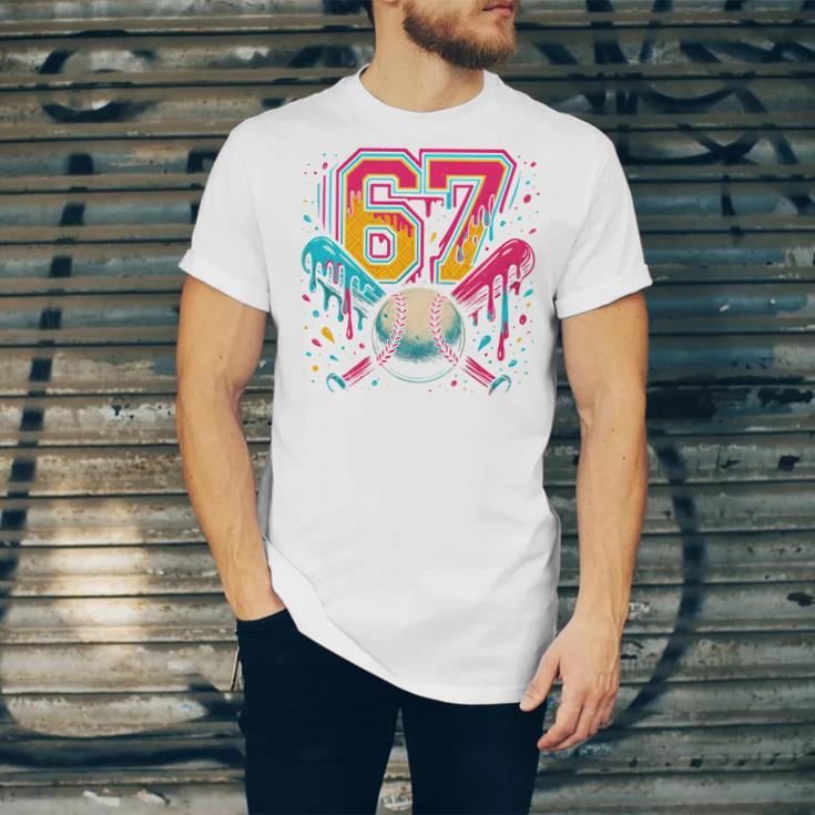 Baseball Drip 6 7 Number 67 Six Seven Meme Boys Kids Unisex Jersey T-Shirt Baseball Drip 6 7 Number 67 Six Seven Meme Boys Kids Unisex Jersey T-Shirt