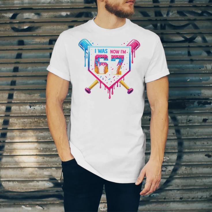 Baseball Drip I Was 6 Now I'm 7 67 Meme 7th Birthday Unisex Jersey T-Shirt Baseball Drip I Was 6 Now I'm 7 67 Meme 7th Birthday Unisex Jersey T-Shirt