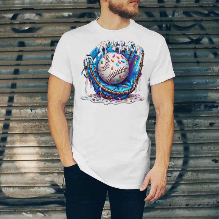 Baseball Drip For Boys Ice Cream Drip Youth Baseball Boys Premium Tri-Blend Unisex Jersey T-Shirt