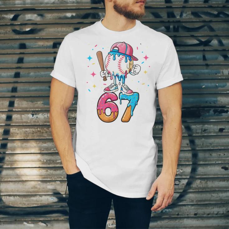 Baseball Drip Number 67 Six Seven Meme Ice Cream Dripping Unisex Jersey T-Shirt