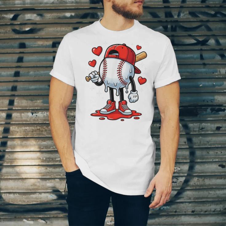 Baseball Ice Cream Drip Valentines Day Sports For Kids Boys Unisex Jersey T-Shirt Baseball Ice Cream Drip Valentines Day Sports For Kids Boys Unisex Jersey T-Shirt