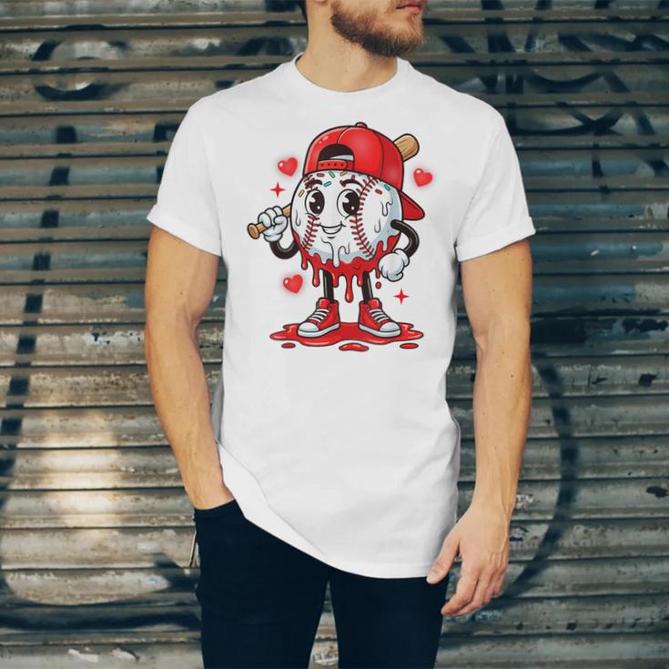 Baseball Ice Cream Valentine Dripping Game Day Men Boys Kids Unisex Jersey T-Shirt Baseball Ice Cream Valentine Dripping Game Day Men Boys Kids Unisex Jersey T-Shirt