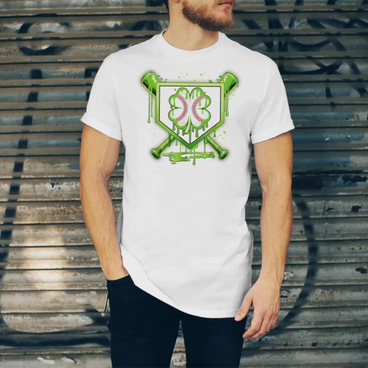 Baseball Icecream St Patrick's Day Lucky Charm Shamrock Drip Unisex Jersey T-Shirt Baseball Icecream St Patrick's Day Lucky Charm Shamrock Drip Unisex Jersey T-Shirt