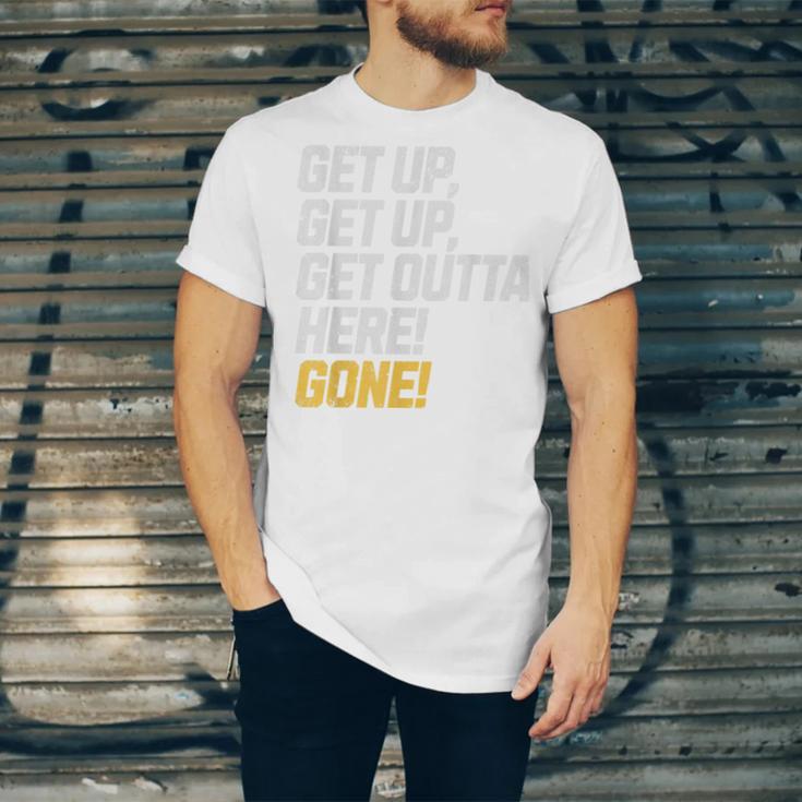 Baseball Player Get Up Get Outta Here Gone Home Run Unisex Jersey T-Shirt Baseball Player Get Up Get Outta Here Gone Home Run Unisex Jersey T-Shirt