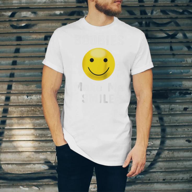 Boobies Make Me Smile Mardi Gras Raglan Baseball Tee Unisex Jersey T-Shirt
