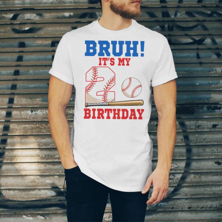 Bruh It's My 2nd Birthday Boy Baseball Themed Party Unisex Jersey T-Shirt Bruh It's My 2nd Birthday Boy Baseball Themed Party Unisex Jersey T-Shirt