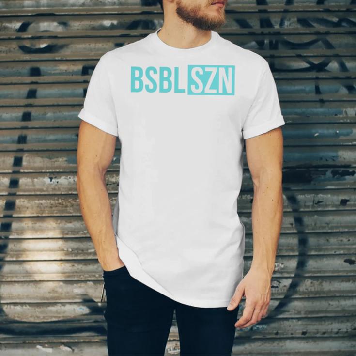 BSBL SZN Baseball Season Game Day Boys Girls Youth Premium Tri-Blend Unisex Jersey T-Shirt