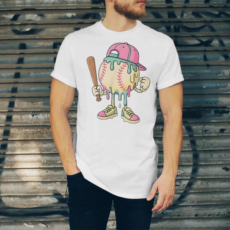 Cute Baseball Ice Cream Drip For Girls & Boys 2 Sides Unisex Jersey T-Shirt Cute Baseball Ice Cream Drip For Girls & Boys 2 Sides Unisex Jersey T-Shirt