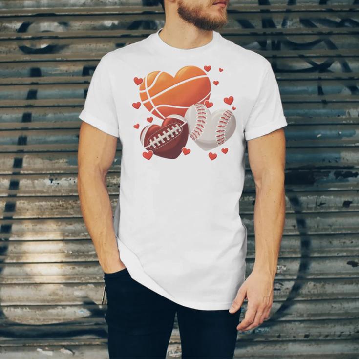 Football Basketball Baseball Heart Valentine Boys Men Kid Unisex Jersey T-Shirt Football Basketball Baseball Heart Valentine Boys Men Kid Unisex Jersey T-Shirt