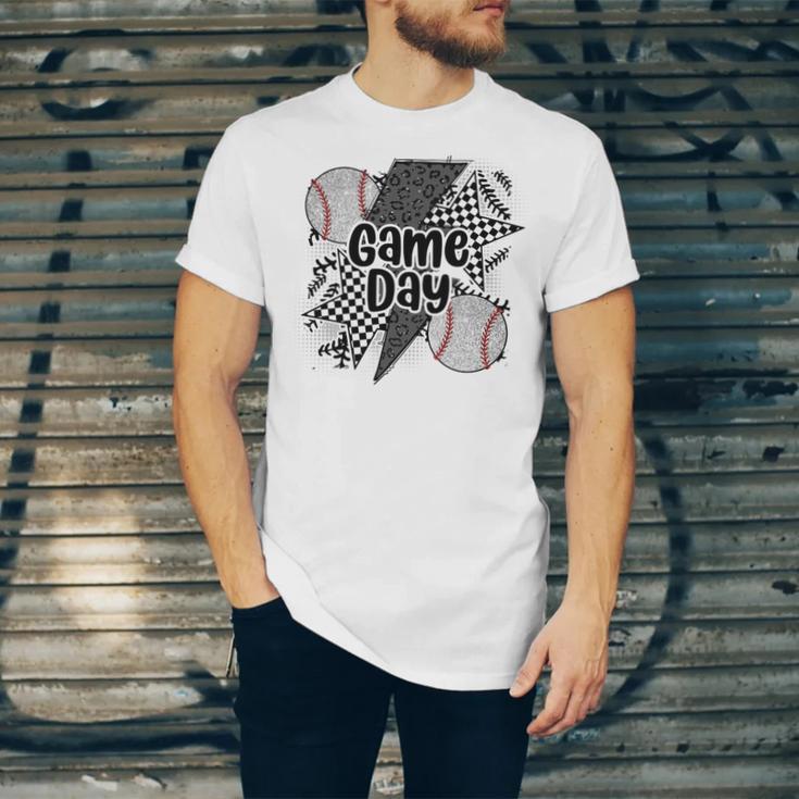 Game Day Baseball Retro Checkered Baseball Unisex Jersey T-Shirt Game Day Baseball Retro Checkered Baseball Unisex Jersey T-Shirt