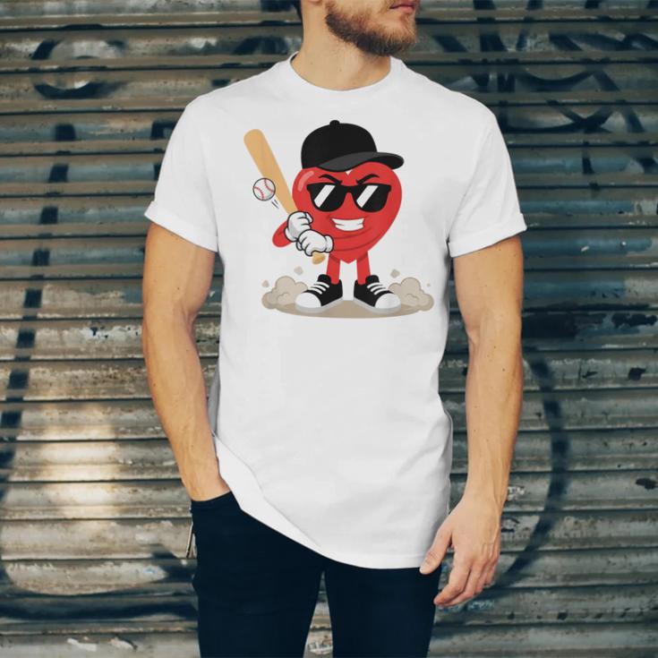 Heart Playing Baseball Valentine Baseball Unisex Jersey T-Shirt Heart Playing Baseball Valentine Baseball Unisex Jersey T-Shirt