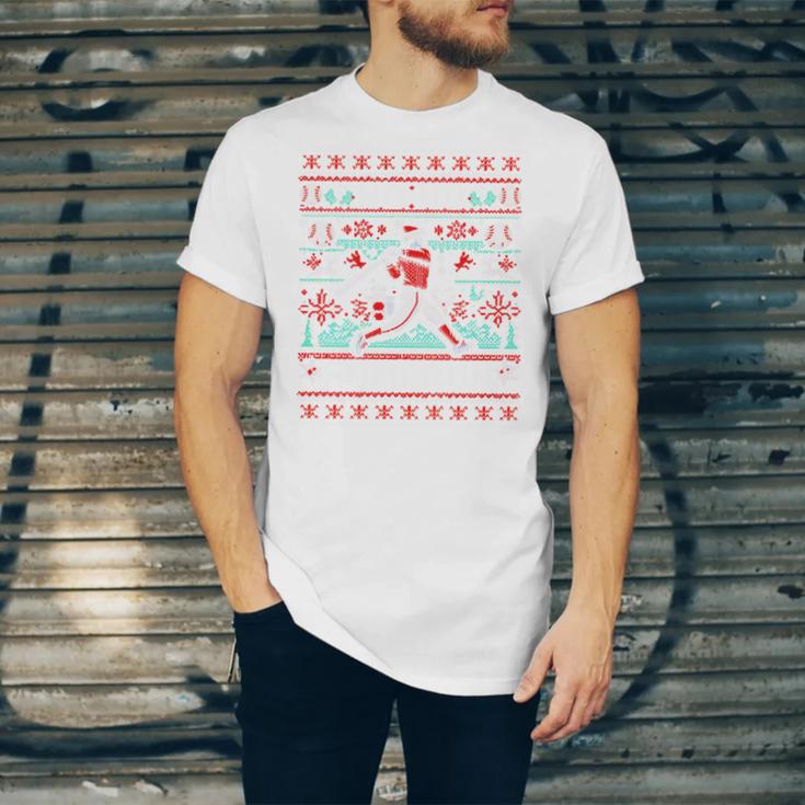 Ho Ho Homerun Baseball Ugly Christmas Sweater Party Hitter Unisex Jersey T-Shirt Ho Ho Homerun Baseball Ugly Christmas Sweater Party Hitter Unisex Jersey T-Shirt