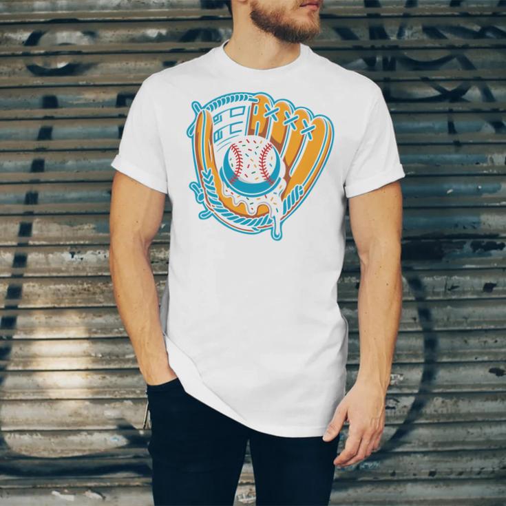 Ice Cream Baseball Mitt Drippy Scoop Baseball Sports Unisex Jersey T-Shirt Ice Cream Baseball Mitt Drippy Scoop Baseball Sports Unisex Jersey T-Shirt