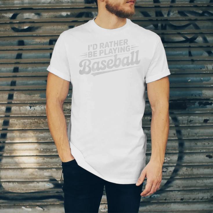 I'd Rather Be Playing Baseball Player Coach Fan Game Day Tee Premium Tri-Blend Unisex Jersey T-Shirt I'd Rather Be Playing Baseball Player Coach Fan Game Day Tee Premium Tri-Blend Unisex Jersey T-Shirt